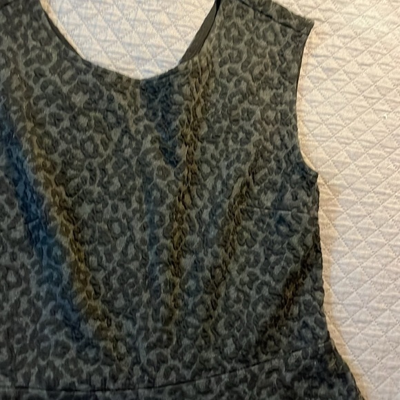 Loft Matte Black in Black Leopard Sleeveless Dress - Picture 3 of 8